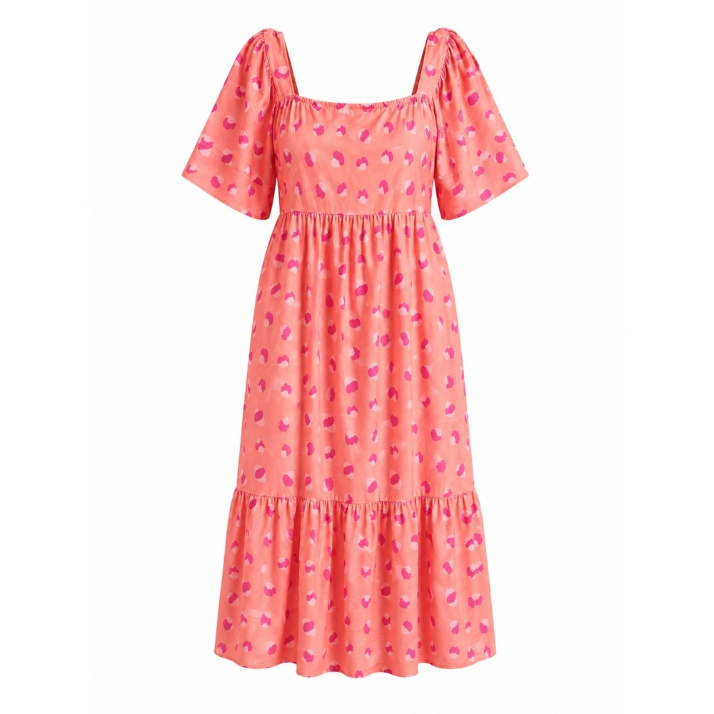 Michelle McDowell Daphne Dress Large Coral Pink Boho Cottagecore NWT MSRP $72